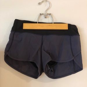 Navy Lululemon Speed Shorts